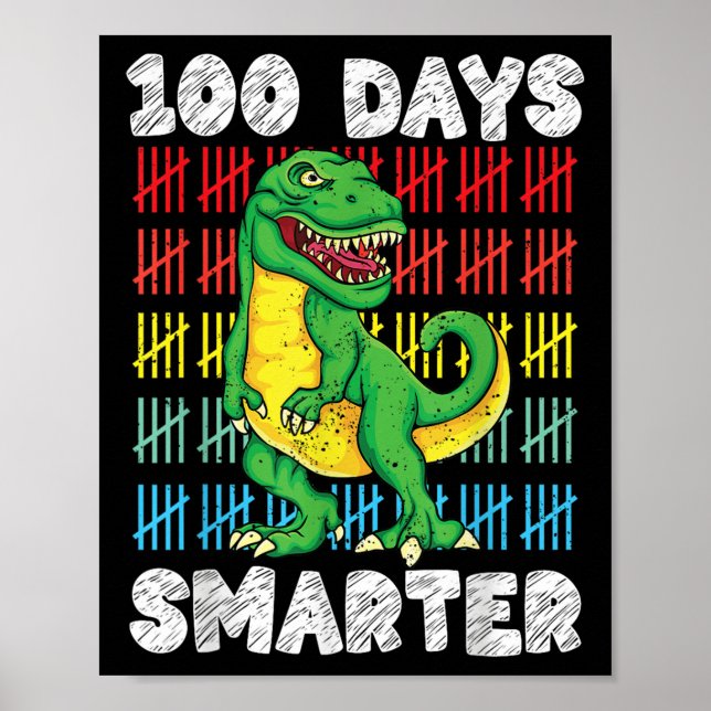 100 dagars T-rex-skoldag, 100 dagar Poster (Framsidan)