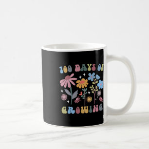 100 dagars tillväxt av Retro Boho blommar 100: e d Kaffemugg