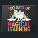 100 dagars Unicorn-skolelever Anteckningsblock<br><div class="desc">100-dagarsdagen för skolans Unicorn Girls 100-dagarsdagar i skolan T-Shirt</div>