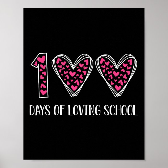 100 dagars uppehälle i skolan 100-dagars skolutbil poster (Framsidan)
