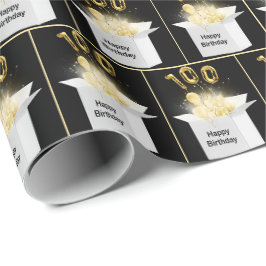 100-dagarsballonger i en låda presentpapper