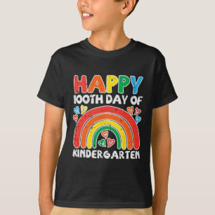 100-dagarsdag för Kindergarten Rainbow 100 Days Lä T Shirt