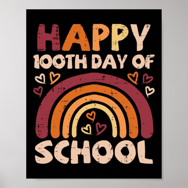 100-dagarsdag för skolans svarta regnbåge 100 daga poster (Framsidan)