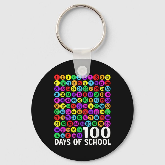 100-dagarsdag för skolbarn 100 dagar att lära sig  nyckelring (Framsida)