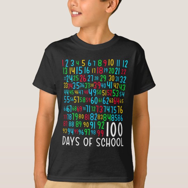 100-dagarsdag för skolbarn 100 dagar att lära sig  t shirt (Framsida)