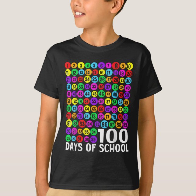 100-dagarsdag för skolbarn 100 dagar att lära sig  t shirt (Framsida)