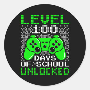 100-dagarsdag för skolbarn, 100 dagar i skolan runt klistermärke