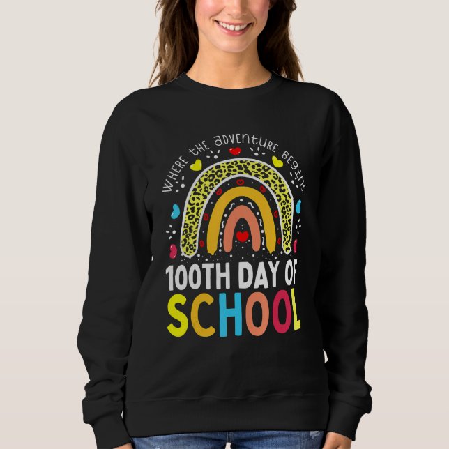 100-dagarsdag för skollärare 100 dagar Smarter Leo T Shirt (Framsida)