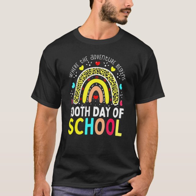 100-dagarsdag för skollärare 100 dagar Smarter Leo T Shirt (Framsida)