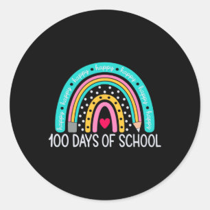 100-dagarsdag för skollärare 100 dagars regnbåge runt klistermärke