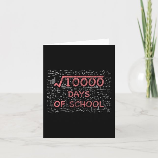 100-dagarsdag för skolmatlärare 100 dagar i skolan kort (Framsida)