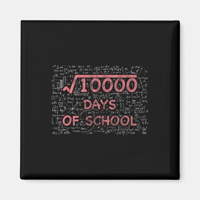 100-dagarsdag för skolmatlärare 100 dagar i skolan magnet (Framsidan)