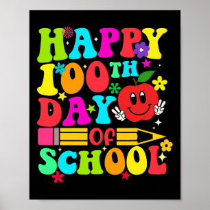 100-dagarsdag för skolretro 100 dagars lärare i St Poster