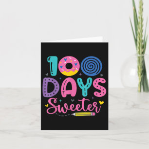 100-dagarsdag för skoltränare 100 dagar söt kort