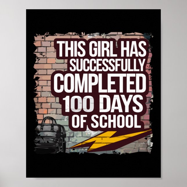 100-dagarsdagars snålskjuts, Student 100-dagarsdag Poster (Framsidan)