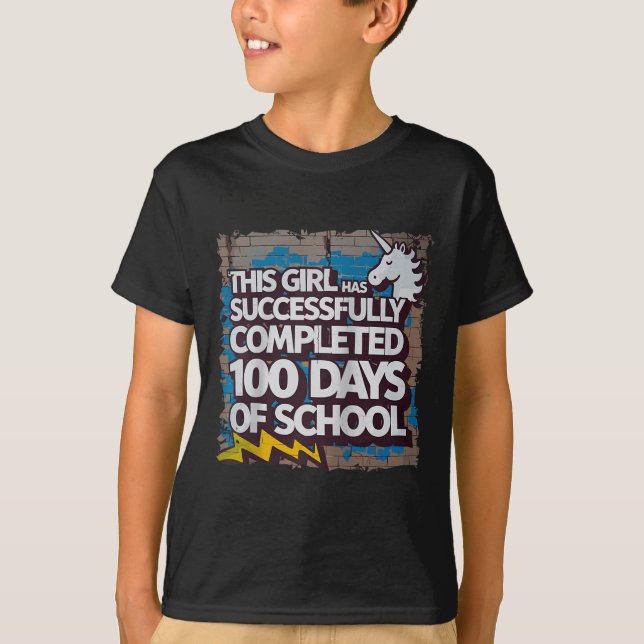 100-dagarsdagars snålskjuts, Student 100-dagarsdag T Shirt (Framsida)