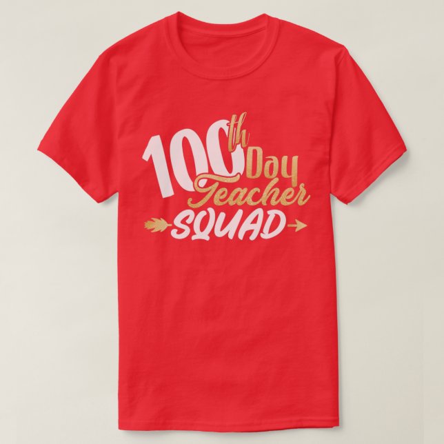 100-dagarsdagen för 100-dagarslärardiskettet Guld T Shirt (Design framsida)