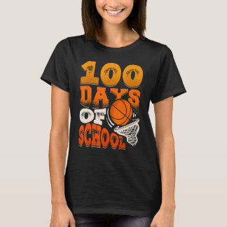 100-dagarsdagen för basket i skolan 100 dagar med t shirt