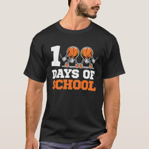 100-dagarsdagen för basket i skolan 100 dagar med t shirt