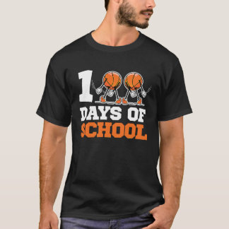 100-dagarsdagen för basket i skolan 100 dagar med t shirt