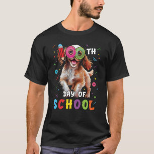 100-dagarsdagen för den spanska Hund Donut 100 dag T Shirt