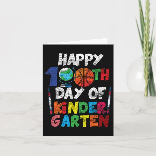100-dagarsdagen för Kinder Garten Cute 100 dagar Kort (Framsida)