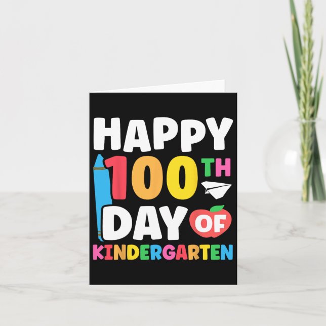 100-dagarsdagen för Kindergarten Kids 100 dagar i  Kort (Framsida)