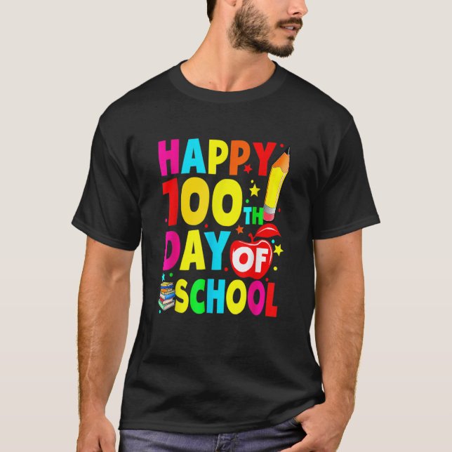 100-dagarsdagen för lärare i skolan 100 dagar stud t shirt (Framsida)