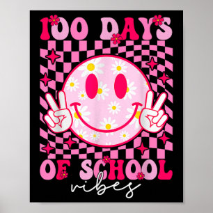 100-dagarsdagen för Rosa av skolvibes vid sjömil A Poster