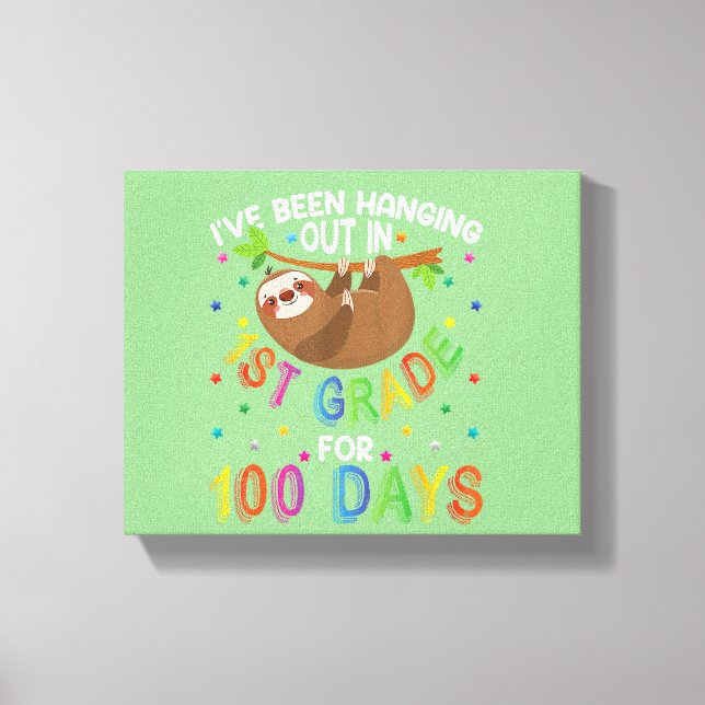 100-dagarsdagen för skolans långsamma utformning 1 canvastryck (Framsida)