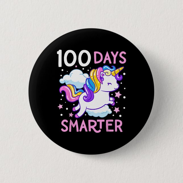 100-dagarsdagen för skolans Unicorn 100 dagar Smar Knapp (Framsida)