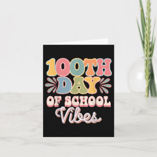 100-dagarsdagen för skolbesök Cute Smile Ansikte 1 Kort