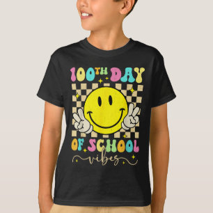 100-dagarsdagen för skolbesök Cute Smile Ansikte 1 T Shirt