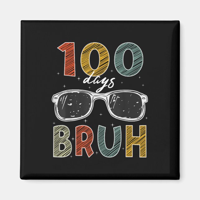 100-dagarsdagen för skolblysten 100 dagar för skol magnet (Framsidan)