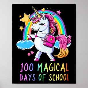 100-dagarsdagen för skolenätet 100 magiska dagar - poster