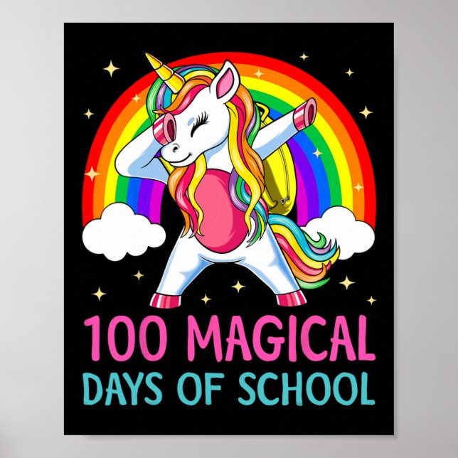 100-dagarsdagen för skolenätet 100 magiska dagar - poster (Framsidan)