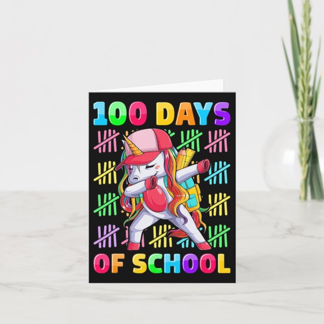 100-dagarsdagen för skolenätet för flickor, barn,  kort (Framsida)
