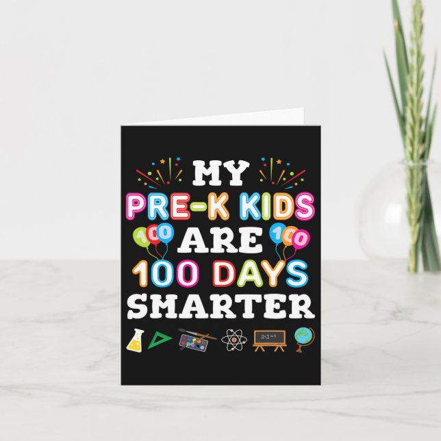 100-dagarsdagen för skolgåva till förskolelärare 1 kort (Framsida)