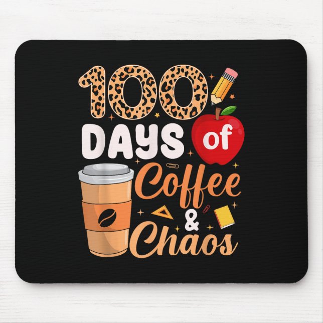 100-dagarsdagen för skollärarbarn 100 dagar kaffe  musmatta (Framsidan)