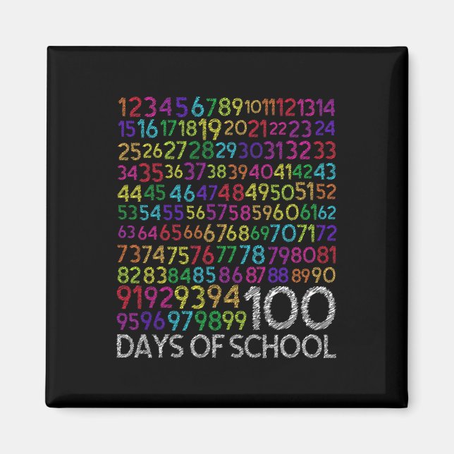 100-dagarsdagen för skollärarbarn 100 dagar Math N Magnet (Framsidan)