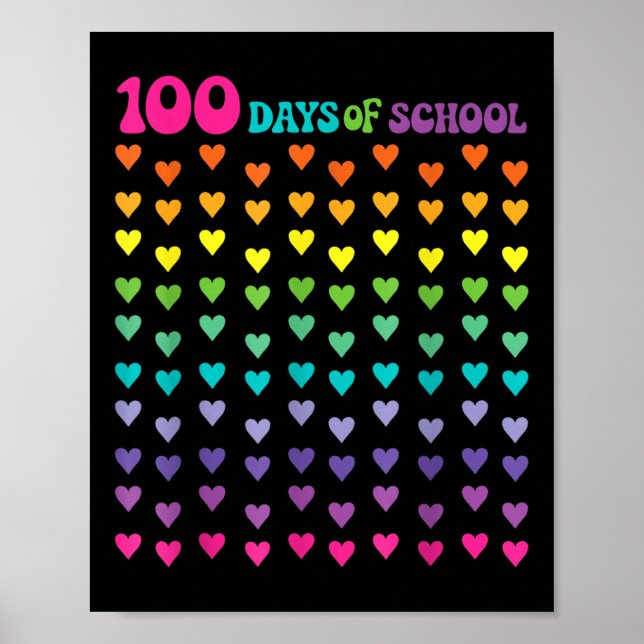 100-dagarsdagen för skollärarbarn 100 dagar Math N Poster (Framsidan)