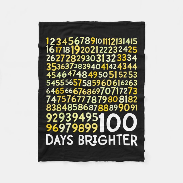 100-dagarsdagen för skollärare 100 dagar Brighter  Fleecefilt (Framsidan)