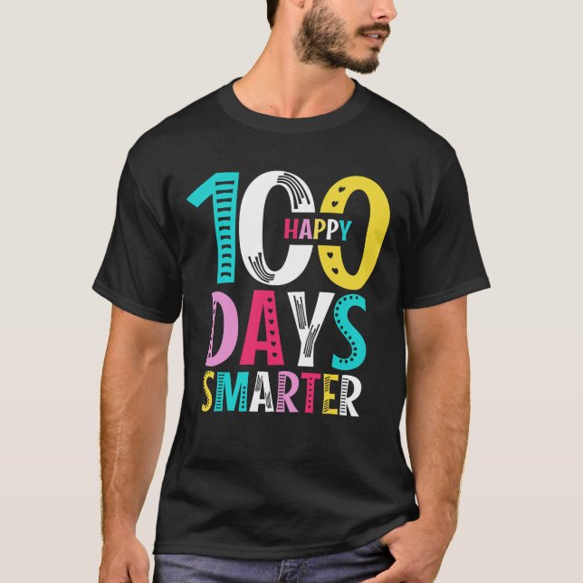 100-dagarsdagen för skollärare - 100 dagar smartar t shirt (Framsida)