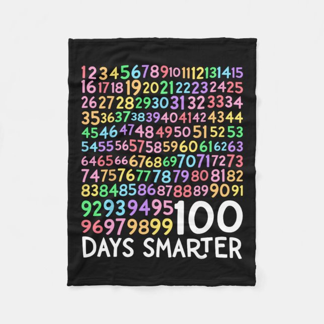100-dagarsdagen för skollärare 100 dagar Smartare  Fleecefilt (Framsidan)