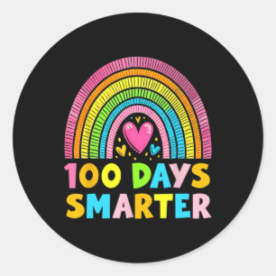 100-dagarsdagen för skollärare 100 dagar smartare runt klistermärke