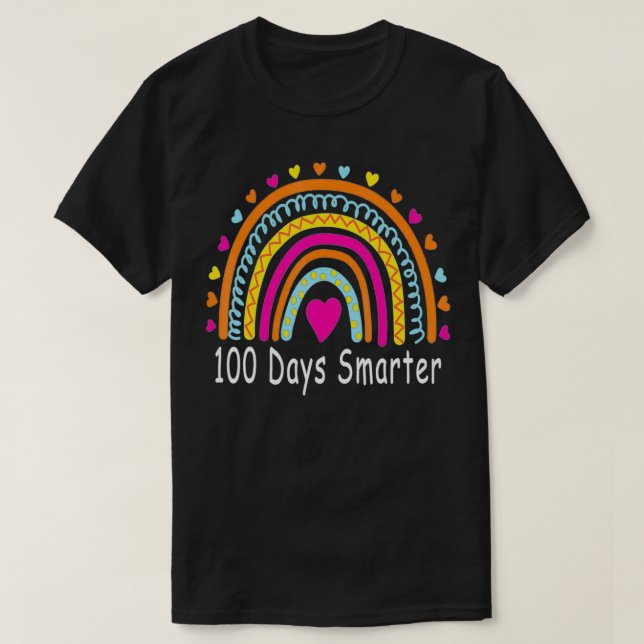 100-dagarsdagen för skollärare 100 dagar smartare  t shirt (Design framsida)