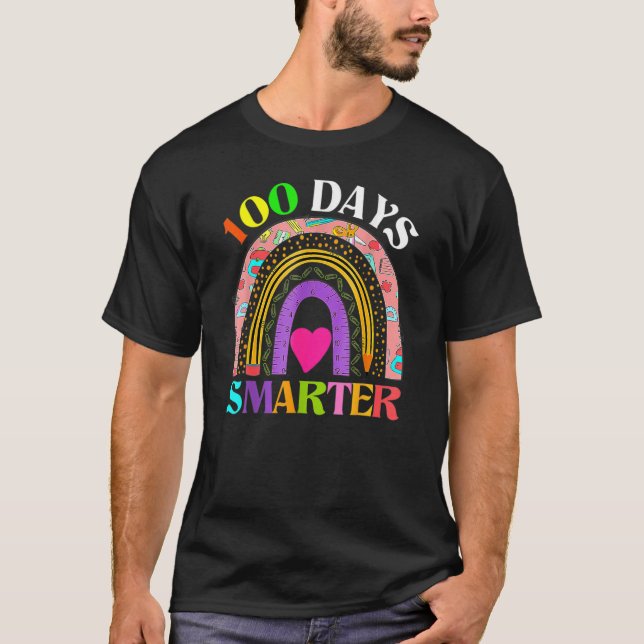 100-dagarsdagen för skollärare 100 dagar smartare  t shirt (Framsida)