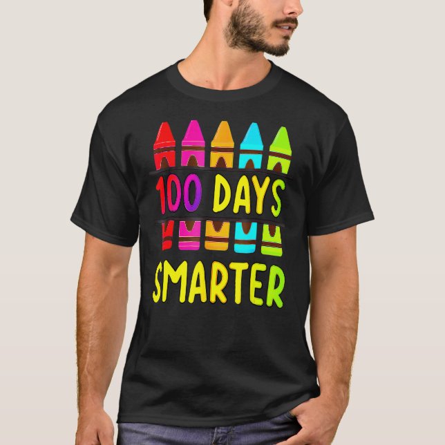 100-dagarsdagen för skollärare 100 dagar smartare  t shirt (Framsida)