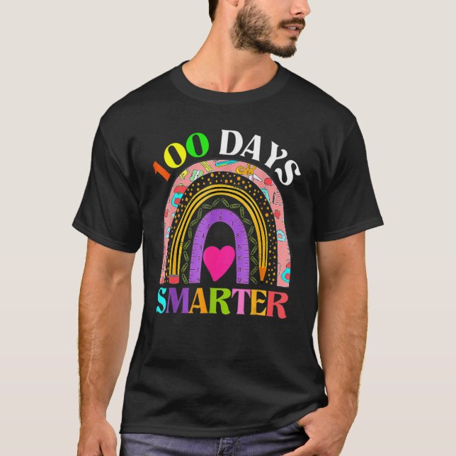 100-dagarsdagen för skollärare 100 dagar smartare  t shirt (Framsida)