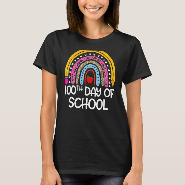 100-dagarsdagen för skollärare 100 dagar Smarter B T Shirt (Framsida)